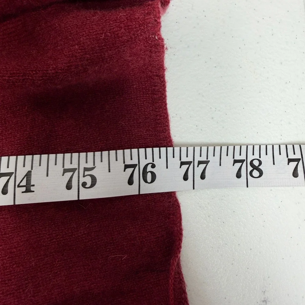 Cashmere Scarf Wrap Burgundy Red Handmade Nepal Winter Quiet Luxury Cozy Warm